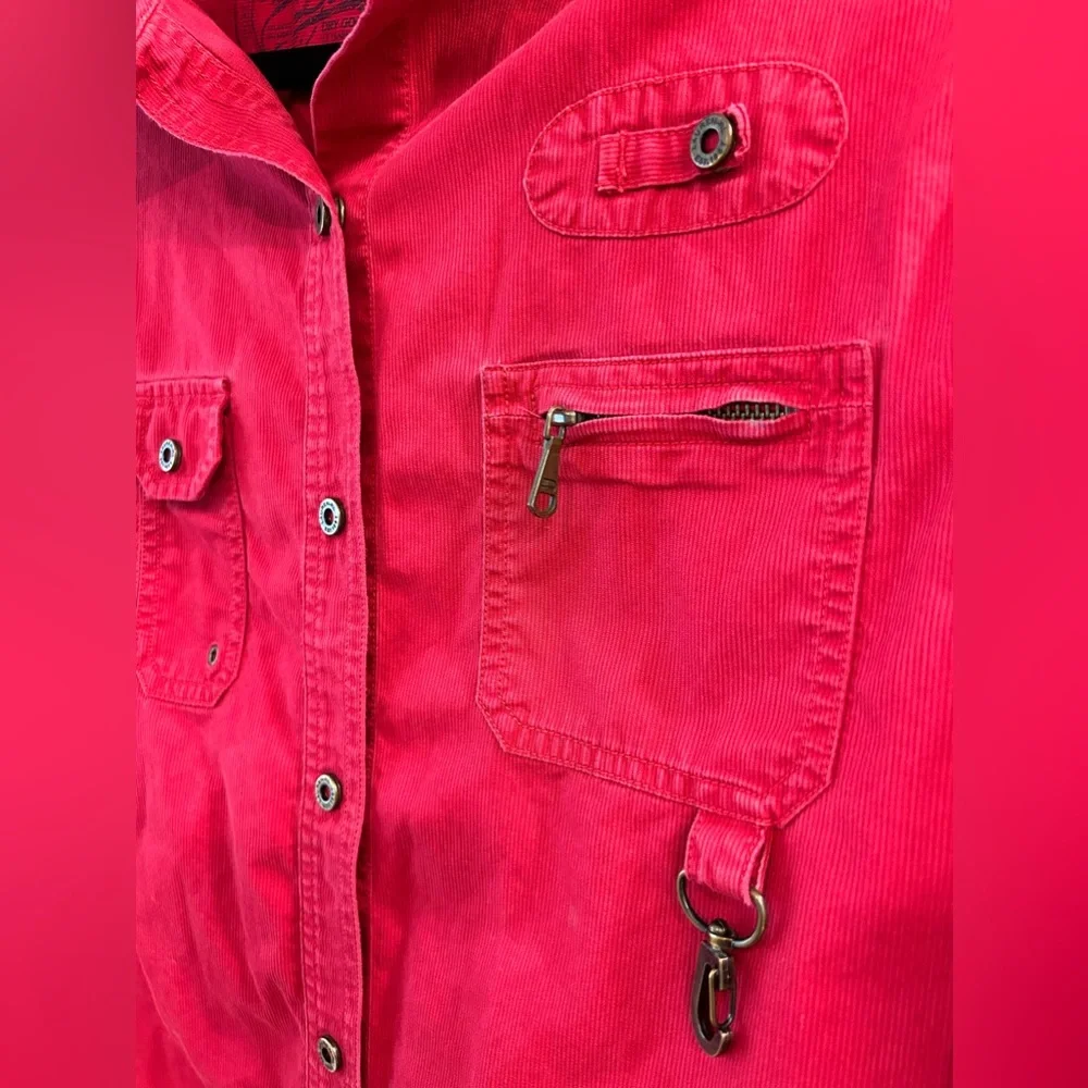 4/$20 Ralph Lauren Red Corduroy Shacket - Picture 7 of 7